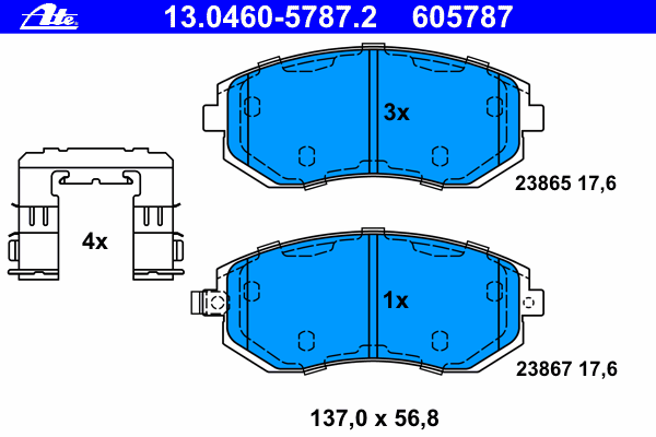 Колодки тормозные дисковые передние, комплект