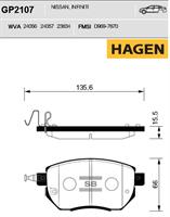 Колодки тормозные передние "HAGEN"